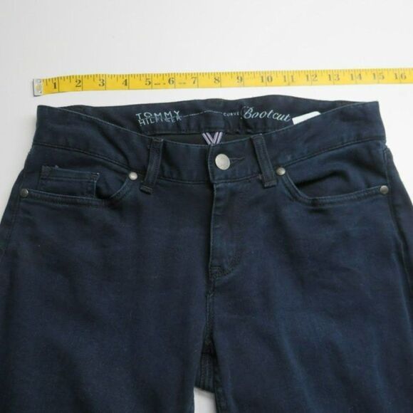 Tommy Hilfiger Curvy Bootcut Jeans Women's Size 0 Dark Wash Blue Denim 28X29 - Picture 3 of 14